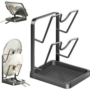 Kitchen Pot Lid Storage Rack, Stainless Steel Pot Lid Holder